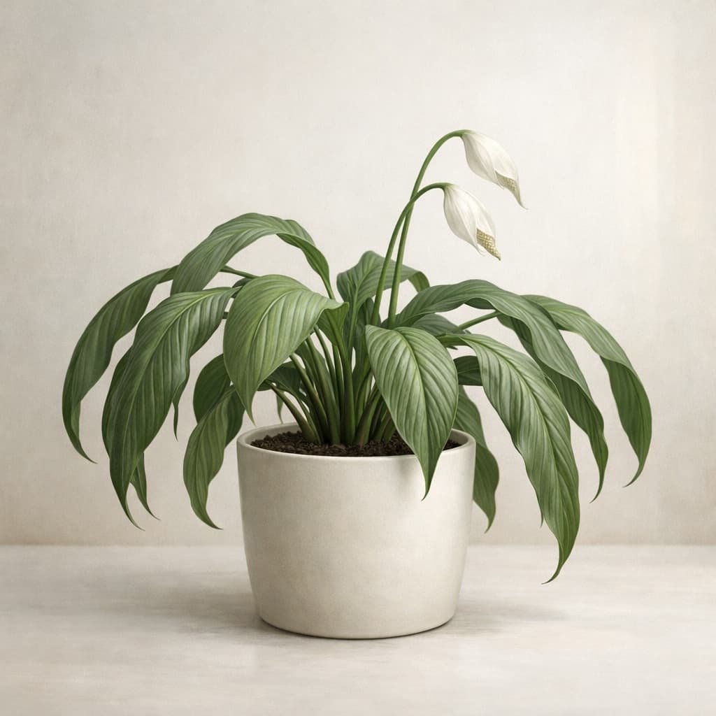 Peace lily: what to do when you see persistent drooping — Peace lily, persistent drooping