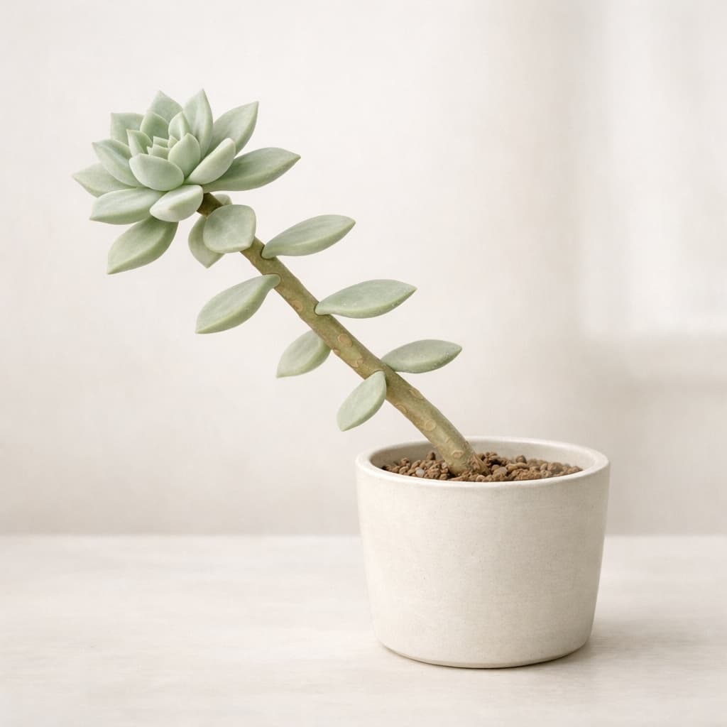 Succulent: what to do when you see stretching and leaning — Succulent, stretching and leaning
